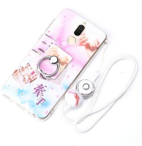 Case Huawei nova 2i / Pre-order * เคสแฟชั่นน่ารักการ์ตูนซอฟท์ซิลิโคน+แหวน+สายคล้องคอ *