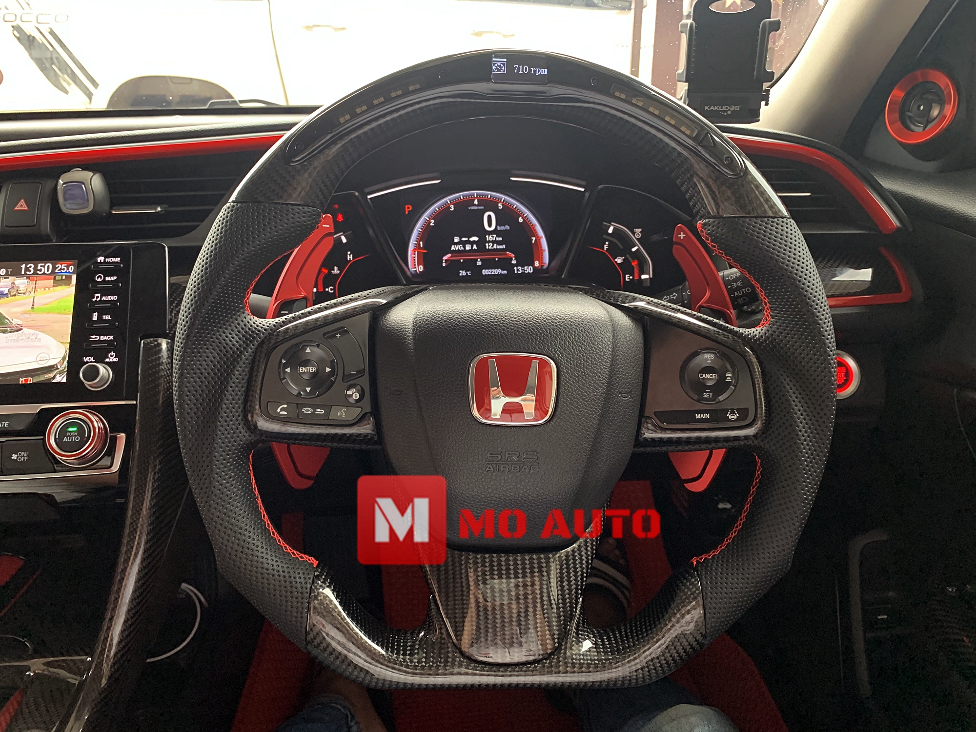 พวงมาลัย LED คาร์บอนแท้ พร้อมหน้าจอแสดงผล CIVIC FC / FK