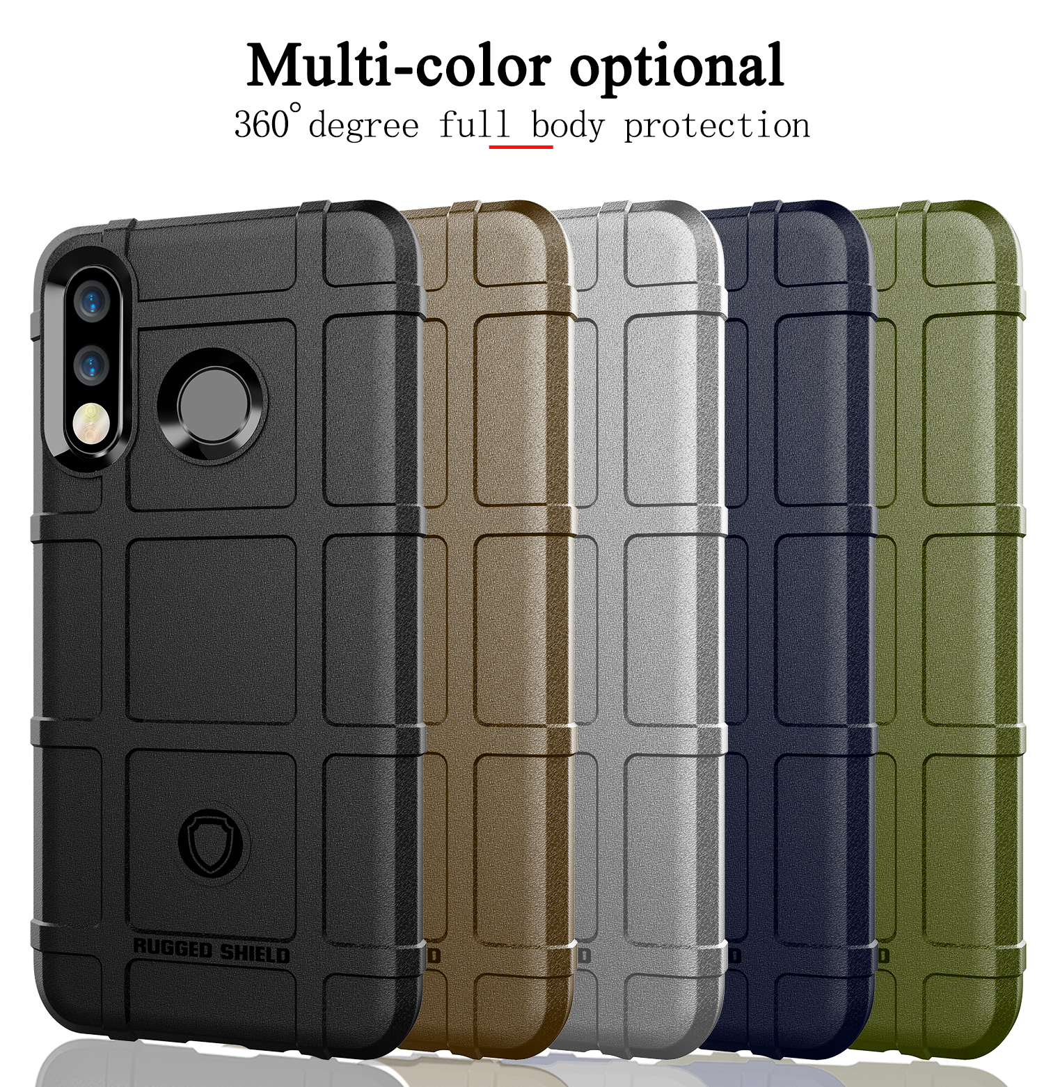 Case Huawei P30 Lite / Pre-Order * เคสป้องกันการกระแทกตารางสี่เหลี่ยมเนื้อ TPU *