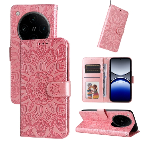 Case OPPO Find X8 Pro # Pre-Order * เคสโทรศัพท์หนังลายดอกทานตะวัน *