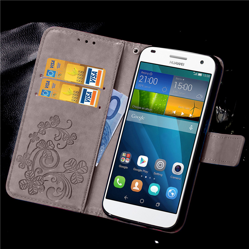 Case Huawei G7 / Pre-order * เคสหนังพิมพ์ลายดอกไม้ *