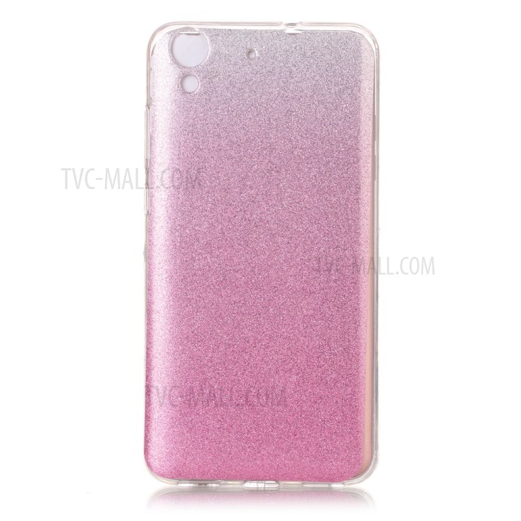 Case Huawei Y6ii / Pre-order * เคส TPU ซอฟท์ พื้นผิวมันวาวฝังตัวอยู่กับผงแวว *