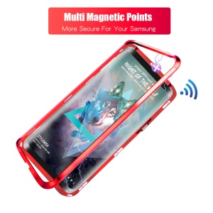 Case Samsung Galaxy S9 Plus # Pre-Order * ปกกรอบโลหะ + 9 H 2.5D กระจกนิรภัยปกหลัง [หลายจุดแม่เหล็ก] *