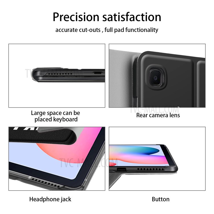 Case Samsung Galaxy Tab S6 Lite / Pre-Order * เคสการพิมพ์รูปแบบเปลือกหนังอัจฉริยะพร้อมช่องเสียบปากกา *