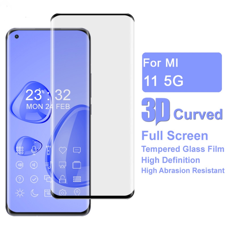 กระจกกันรอย Xiaomi Mi 11 5G # Pre-Order * IMAK 3D Curved Full Screen Tempered Glass Film *