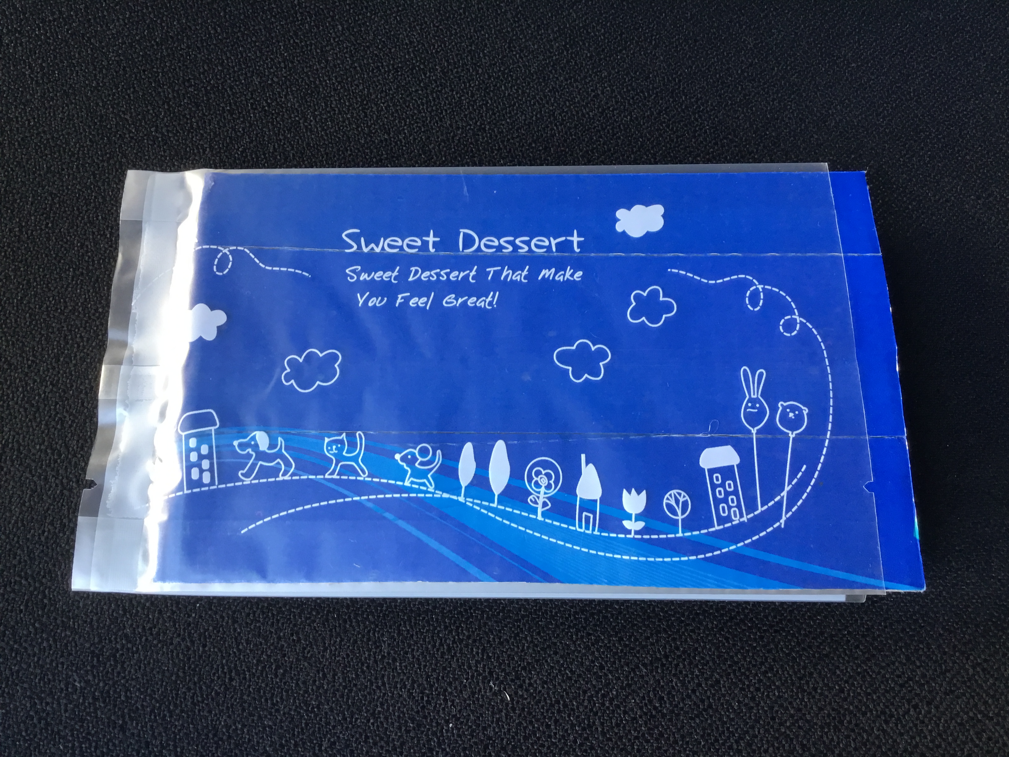 BAG070 ถุงขนม ลาย Sweet Dessert หน้ากว้าง 9 ซม แบบมีสันข้าง 2.5 แพ็ก 97-100 ใบ