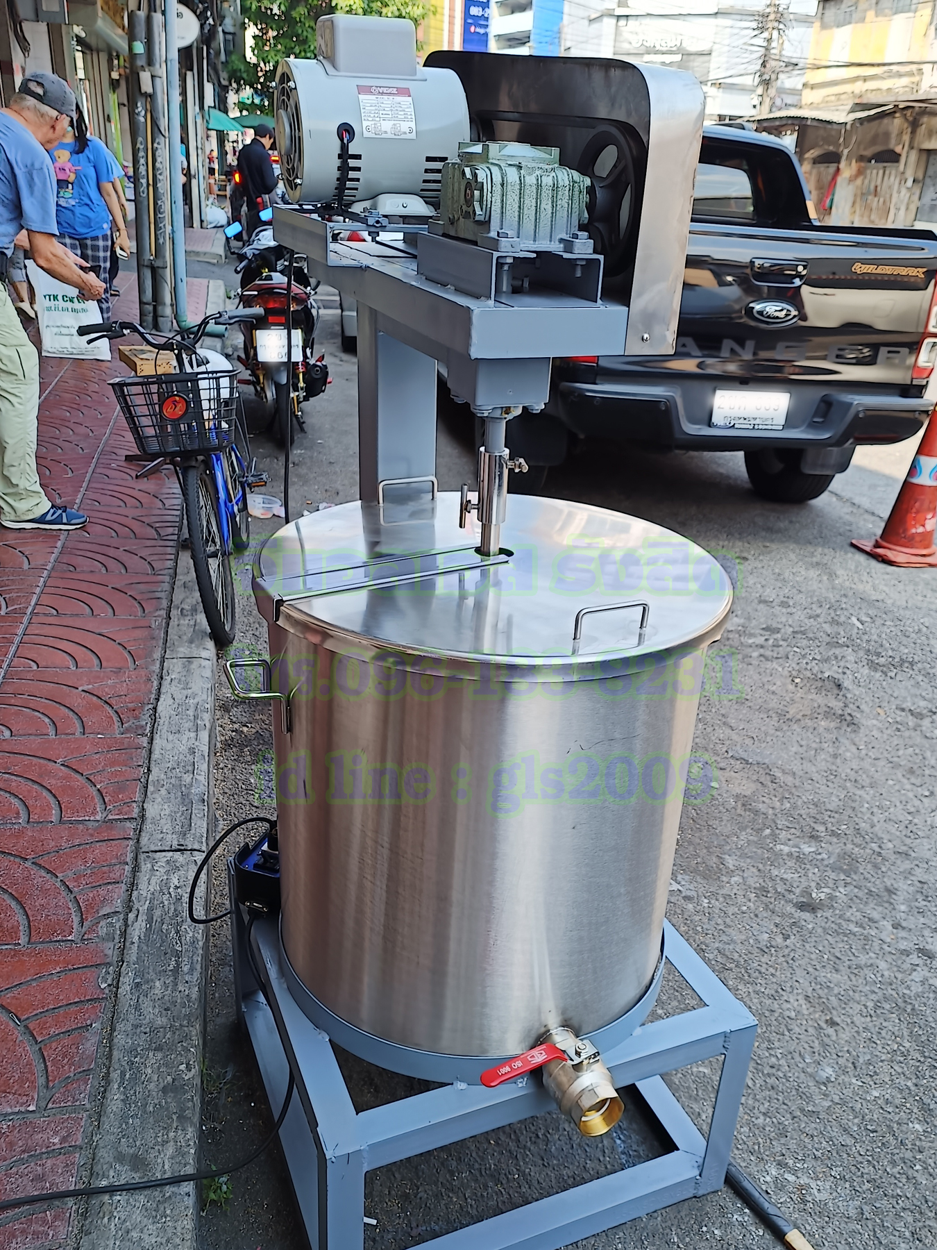 เครื่องผสมของเหลว100ลิตร1แรง