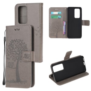 Case Huawei P40 Pro / Pre-order * เคสพิมพ์ลายนกฮูกต้นไม้หนัง PU กระเป๋าสตางค์ *