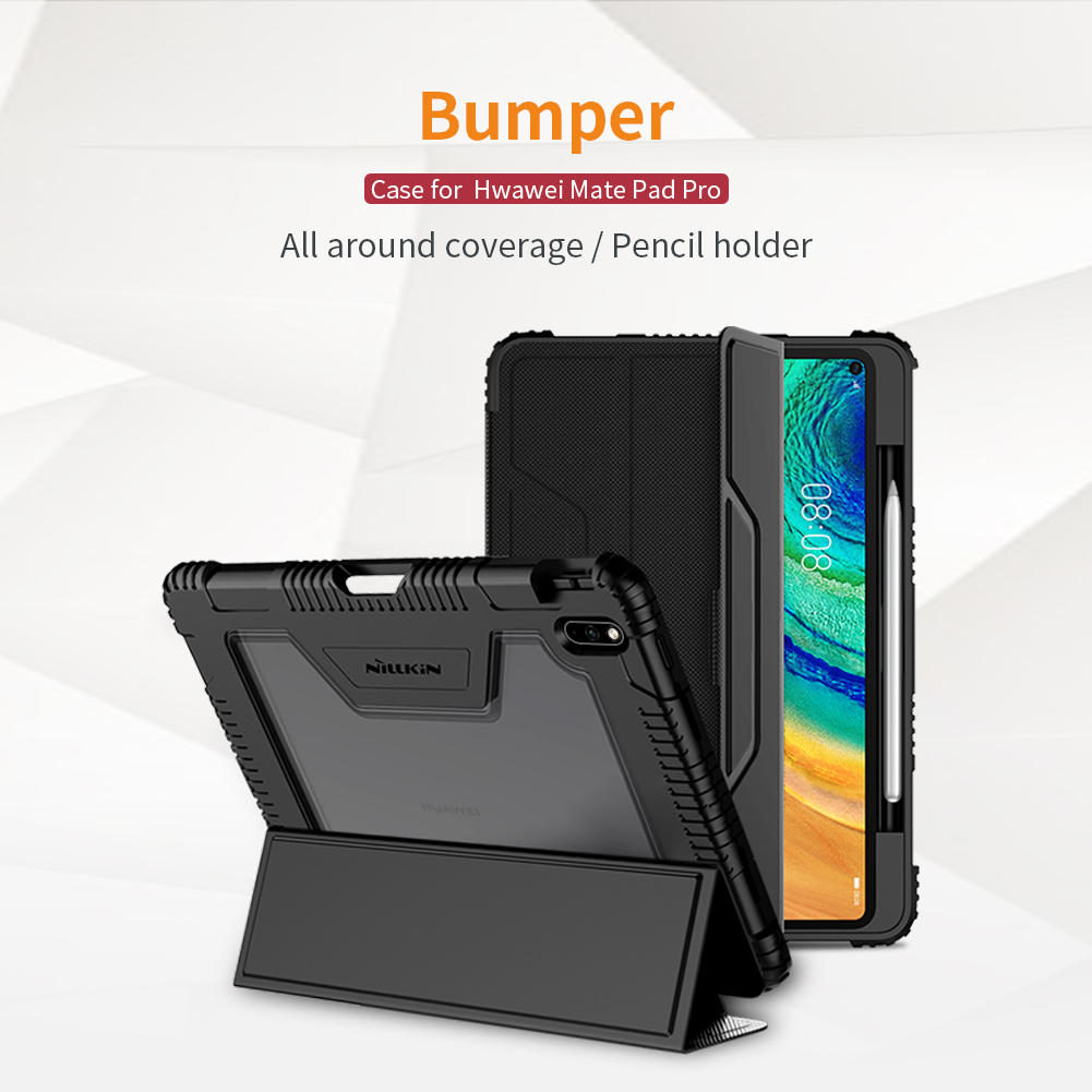 Case Huawei MatePad Pro # Pre-Order * NILLKIN เคสกันชนนำเข้า ช่วยป้องกัน iPad ของคุณสามเท่า auto-wake / sleep ร่องด้านในสำหรับใส่ดินสอ *