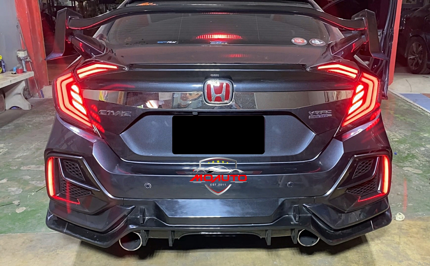 ฝาครอบช่องไฟตัดหมอกหน้า - หลัง งานดิบ ทรง TYPE-R MC CIVIC FC / FK