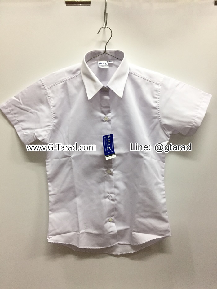 Fokus No. 3113 เสื้อ นศ.ญ. แบบอาชีวฯ ปวช.,ปวส. คิ้วคู่
