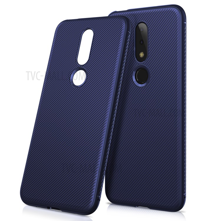 Case Nokia 6.1 Plus / Pre-order * วัสดุ TPU มีความยืดหยุ่นและทนทาน ลายทแยงกันลื่นป้องกันลายนิ้วมือ *