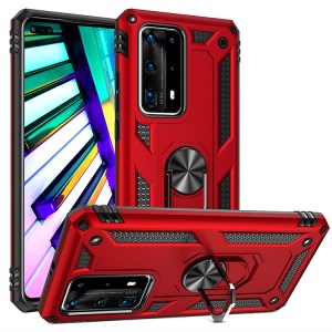 Case Huawei P40 Pro+ / Pre-order * เคส PC + TPU Combo Kickstand Armor Cell Phone Cover สร้างด้วยพลาสติกและวัสดุ TPU ป้องกันสองชั้น *