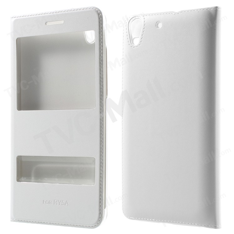 Case Huawei Y6ii / Pre-order * เคสหน้าต่างคู่ หนัง PUที่มีคุณภาพสูง *