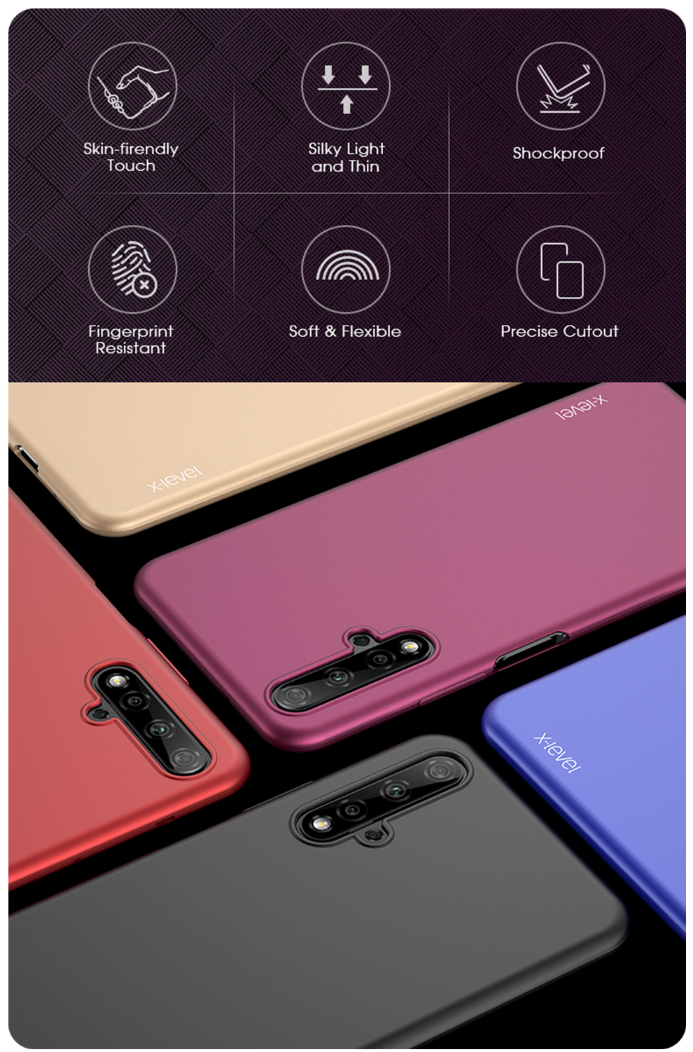 Case Huawei Nova 5T / Pre-order * X-LEVEL Guardian Series Matte TPU *