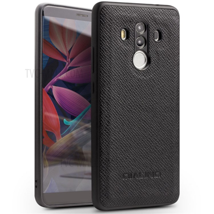 Case Huawei Mate 10 Pro / Pre-order * QIALINO Cross Texture กระเป๋าสตางค์หนังวัวแท้ ถอดได้ *