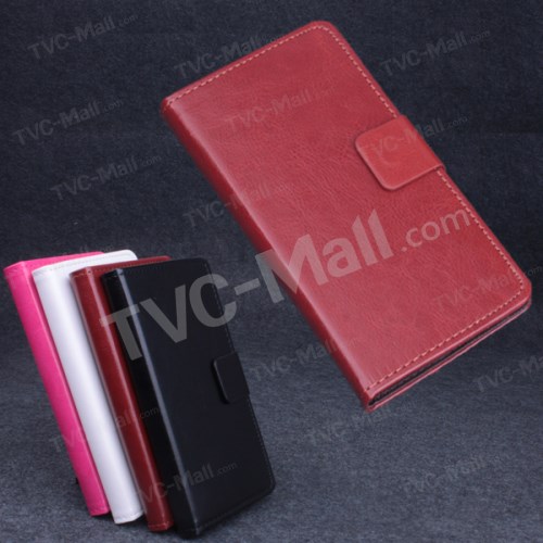 Case Lenovo A536 / Pre-order * พื้นผิวหนังเนื้อม้า 2 ช่องเสียบการ์ด *
