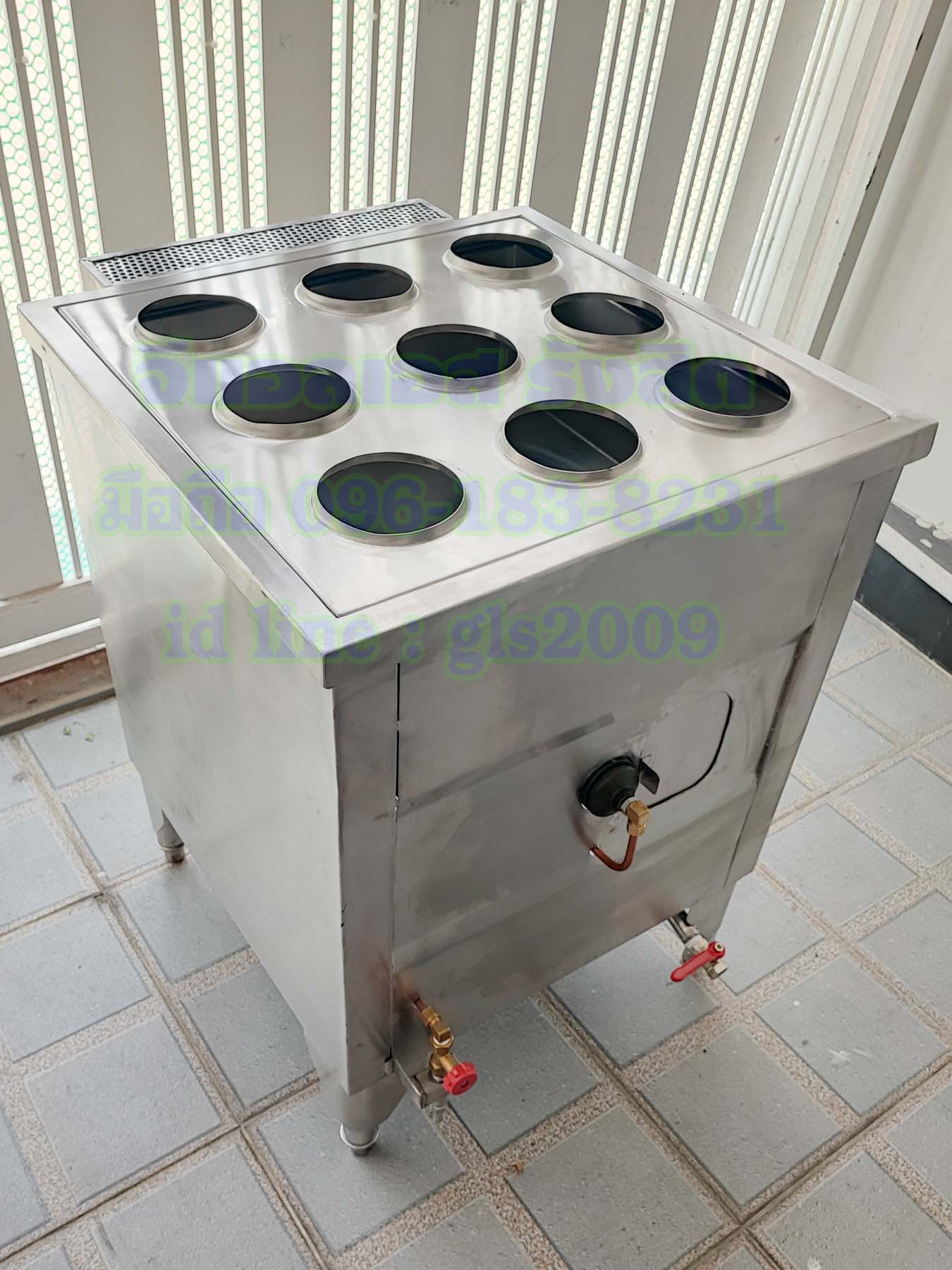 ตู้นึ่งติ่มซำแก๊ส9เข่ง