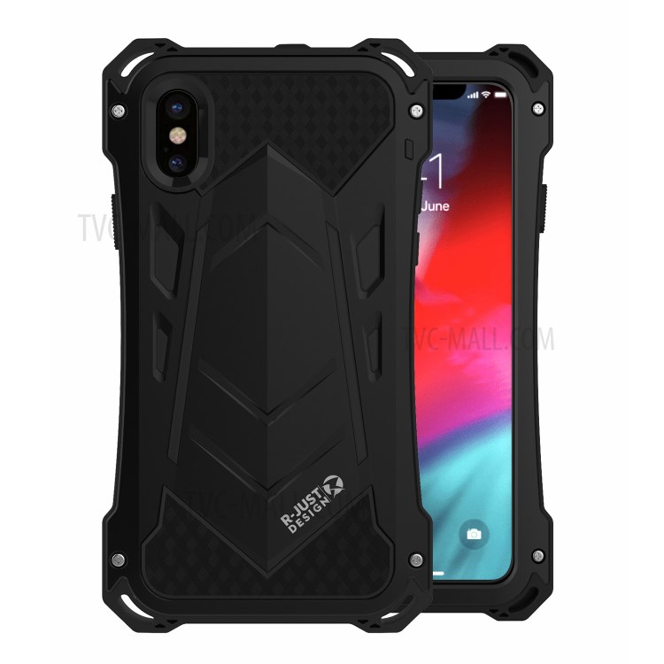 Case iPhone XS Max # Pre-Order * R-JUST เคสโทรศัพท์กันกระแทก อลูมิเนียมอัลลอยด์ + วัสดุซิลิโคน *