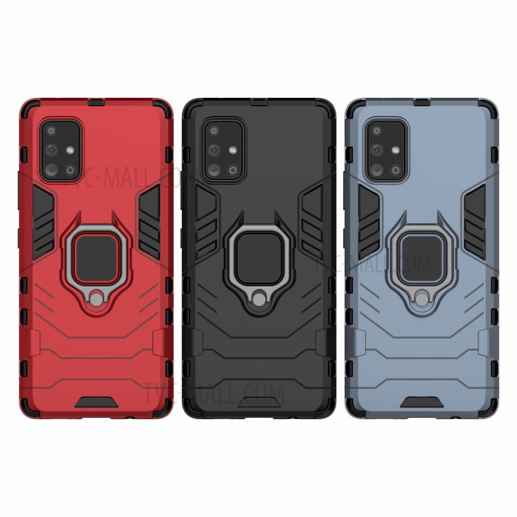Case Samsung Galaxy A71 5G / Pre-order * เคสหมุนแหวนขาเกราะสไตล์ PC + เคส TPU สร้างด้วยวัสดุพลาสติกและ TPU มีการป้องกันสองชั้น *