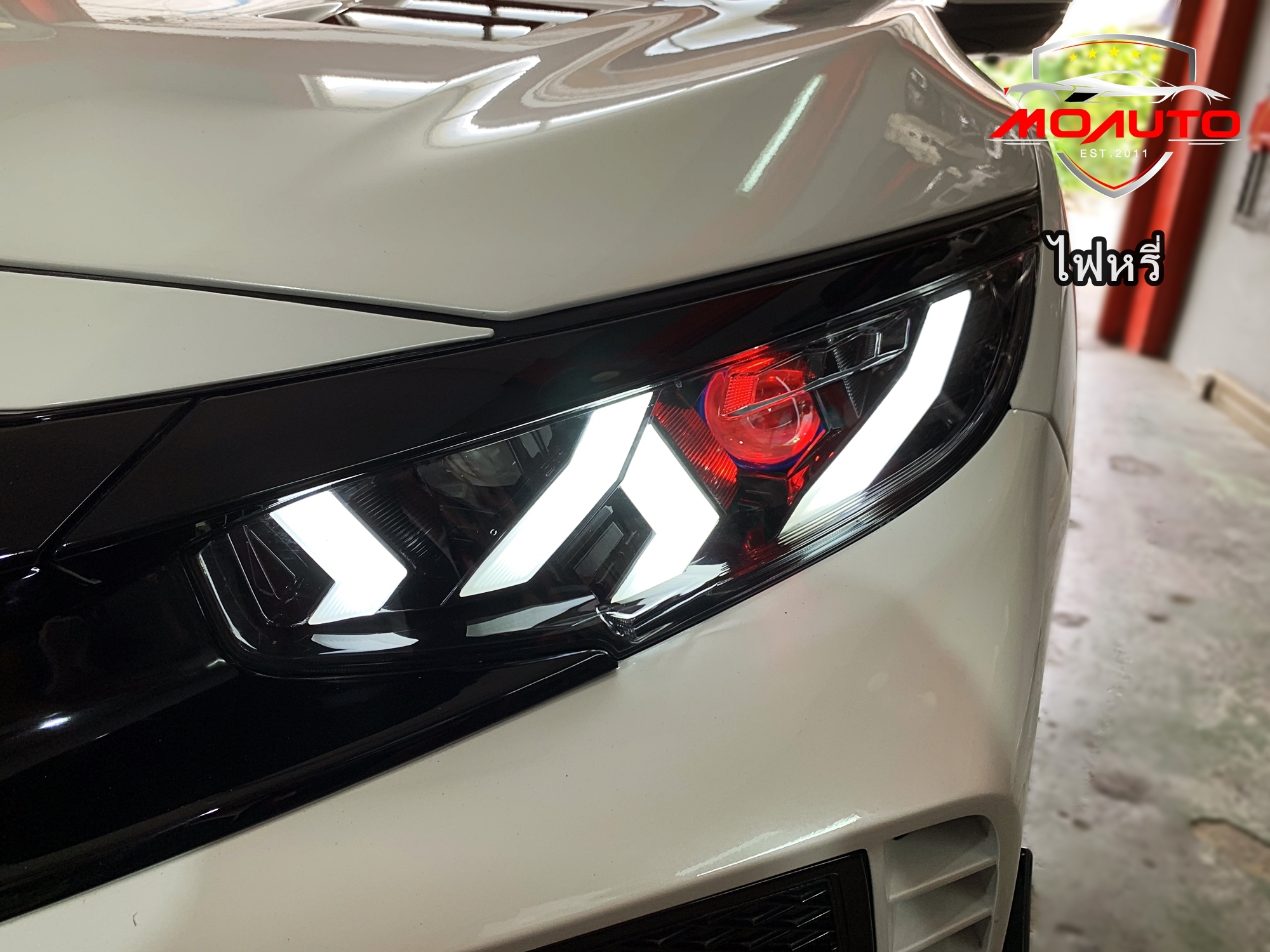 โคมไฟหน้า LED CIVIC FK ทรง Lamborghini Style