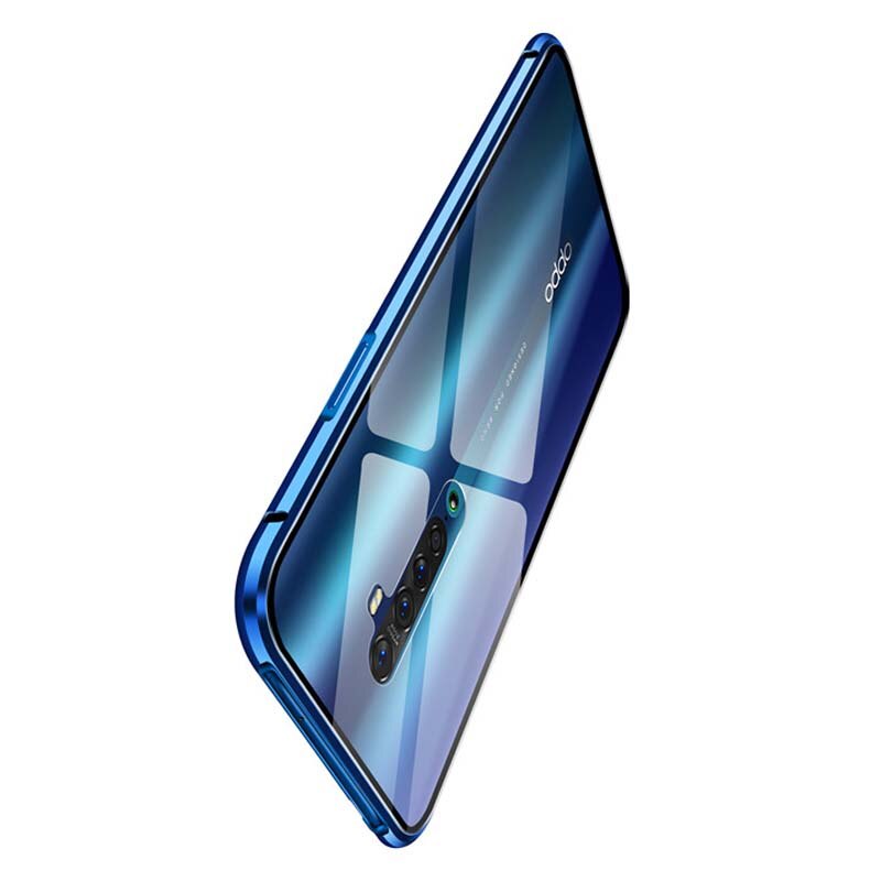 Case OPPO Reno 2 # พรีออเดอร์ * เคสอลูมิเนียมโลหะแม่เหล็ก 360 + สองด้านกระจกนิรภัย *