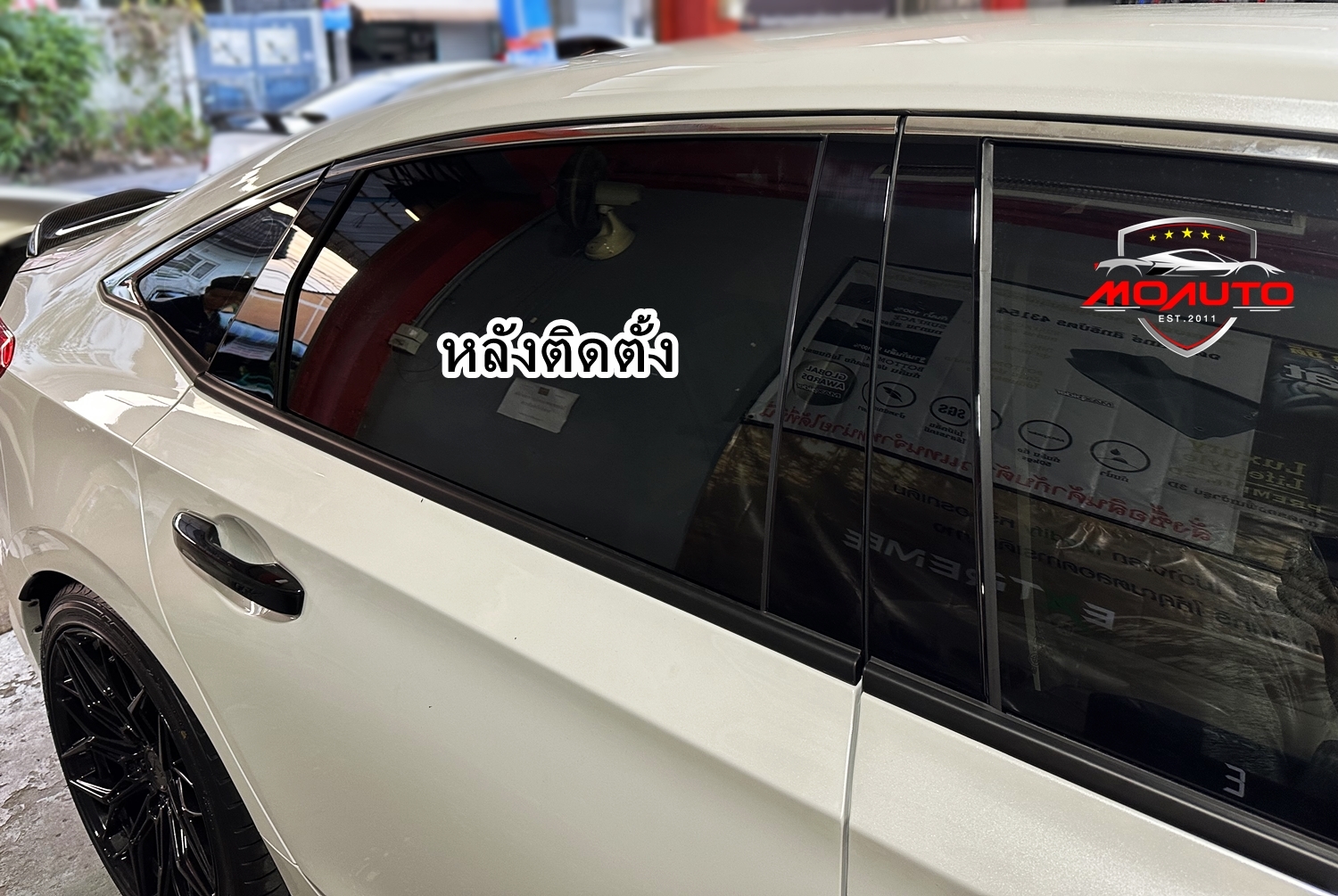 เสาประตู A B ดำเงา RS แท้ CIVIC FE