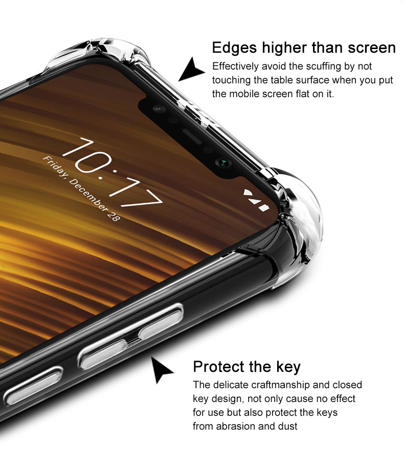 Case Xiaomi Pocophone F1 / พรีออเดอร์ * IMAK Skin Feel Anti-drop TPU Shell + ฟิล์มป้องกันรอย *