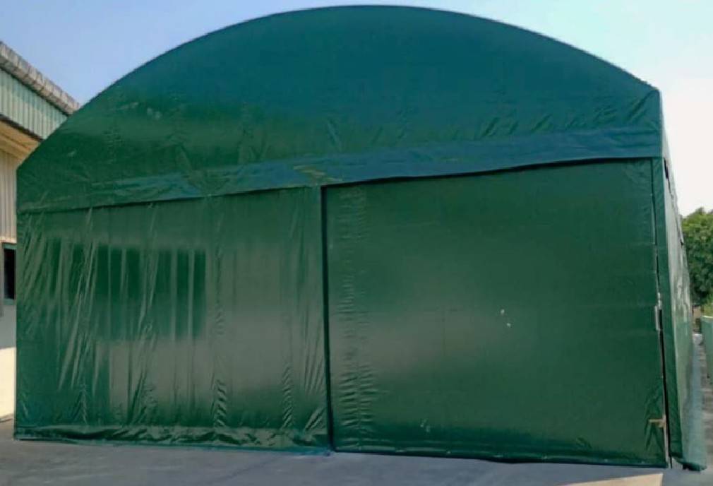 เต็นท์โกดังเก็บสินค้า กว้าง 12 เมตร ยาว 22 เมตร สูง 2.5 เมตร มีผ้าใบปิดล้อม 4 ด้าน เต็นท์ทรงโค้ง เต็นท์อุตสาหกรรม เต็นท์โรงงานเก็บสินค้า เต็นท์โกดังเช่าเก็บสินค้า เต็นท์โรงงานเก็บสินค้า