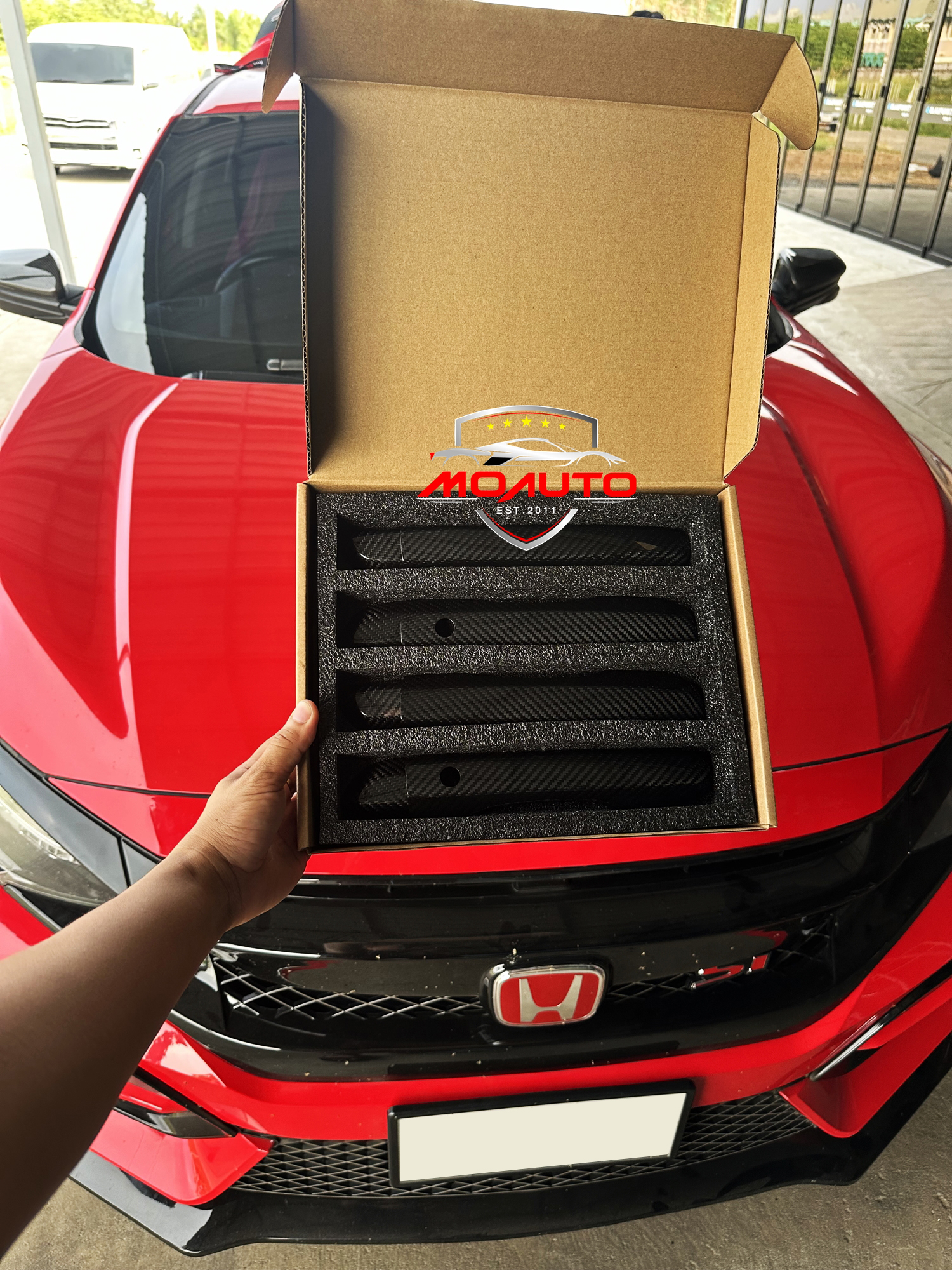 ครอบมือเปิดประตู 8 ชิ้น เพียวคาร์บอน CIVIC FC / FK