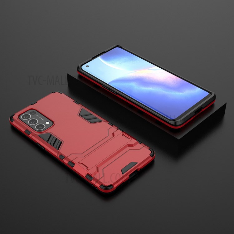 Case OPPO Reno5 Pro / Reno5 Pro 5G # Pre-Order * เคส 2 in 1 Kickstand Plastic + TPU Hybrid Cover *