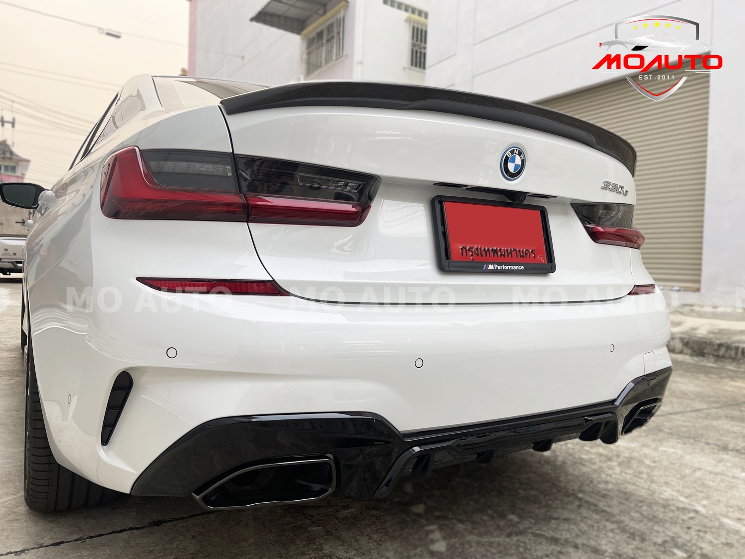 DIFFUSER ท้ายททรง M340i + ปลายท่อใบไม้คู่ BMW G20
