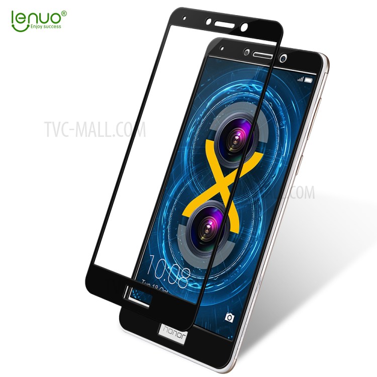 กระจกนิรภัย Huawei Honor 6 Plus / Pre-order * LENUO CFเต็มจอ แผงคาร์บอนไฟเบอร์ซอฟท์ *