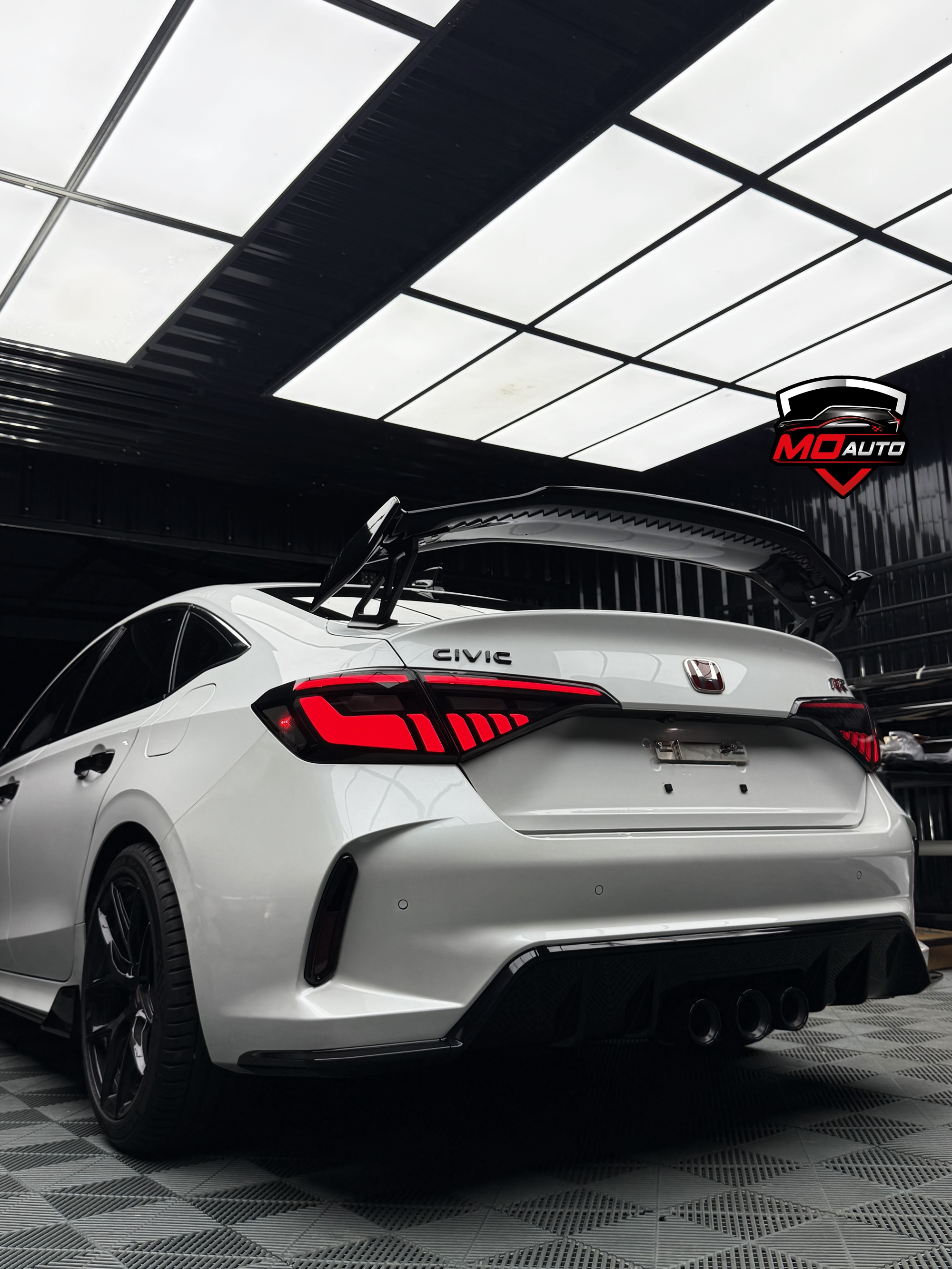 สปอยเลอร์ TYPE-R M-SPORT ดำเงา สำหรับ CIVIC FE