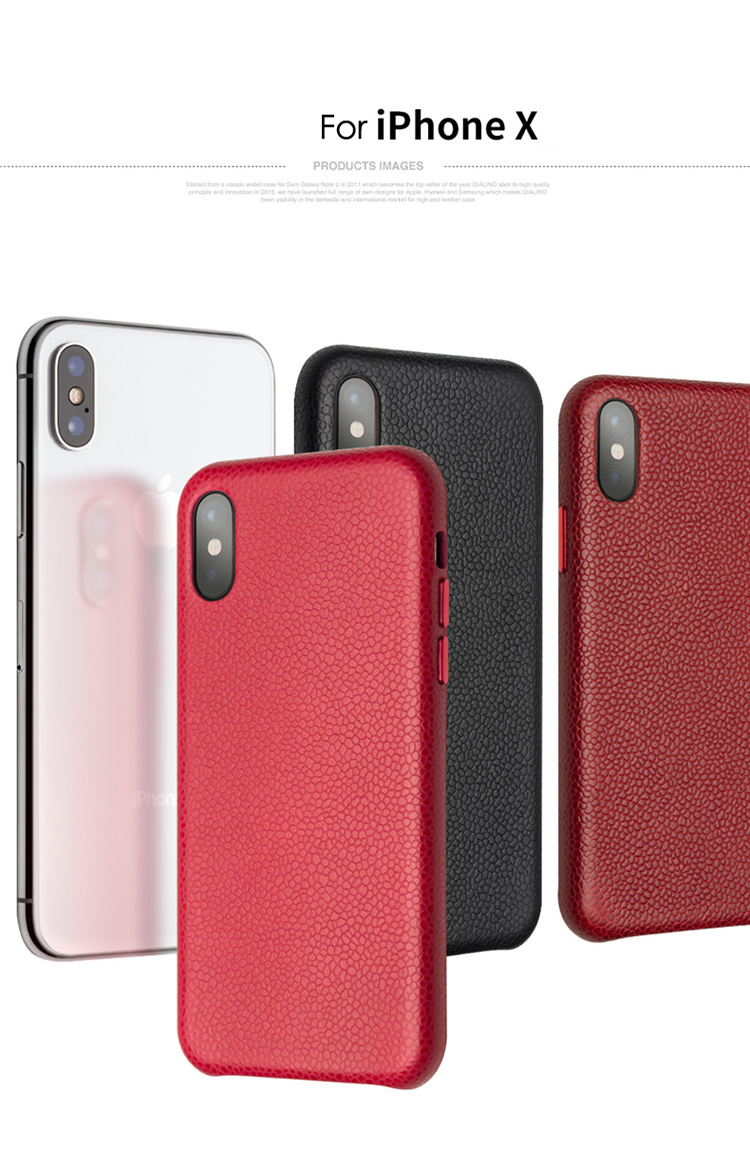 Case iPhone X, iPhone XS # Pre-Order * QIALINO ผลิตจากหนังวัวแท้ชั้นดีคุณภาพเยี่ยมด้วยฝีมือประณีต ผิวลิ้นจี่ *