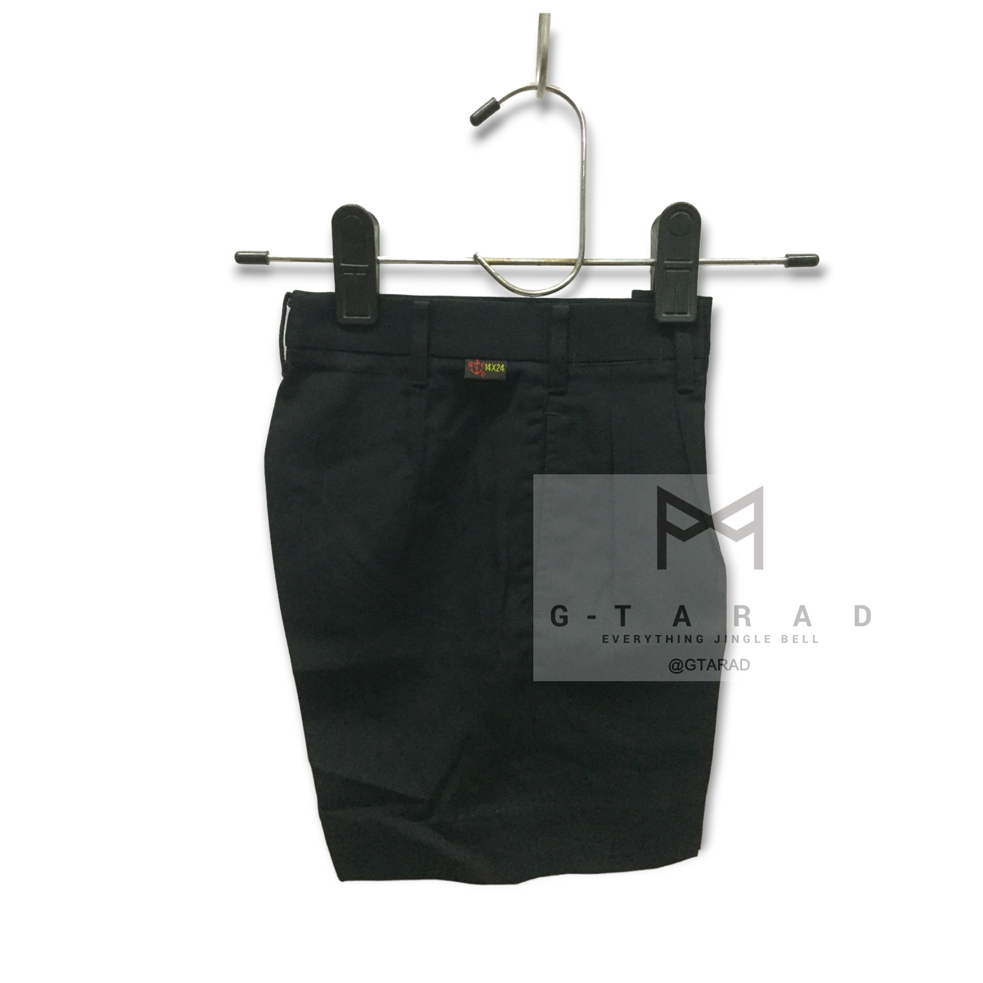 กางเกงนักเรียนตราสมอ สีดำ ยาว 17, 18 นิ้ว