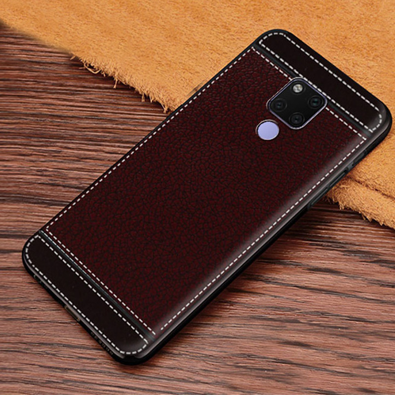 Case Huawei Mate 20 X / Pre-order * เคสหนังซอฟท์ซิลิโคนผิวลิ้นจี่ *