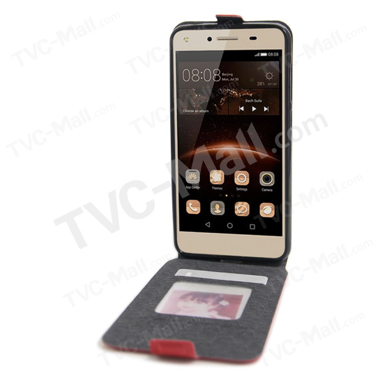 Case Huawei Y5ii / Pre-order * เคสแนวตั้ง ผิวหนังม้า *