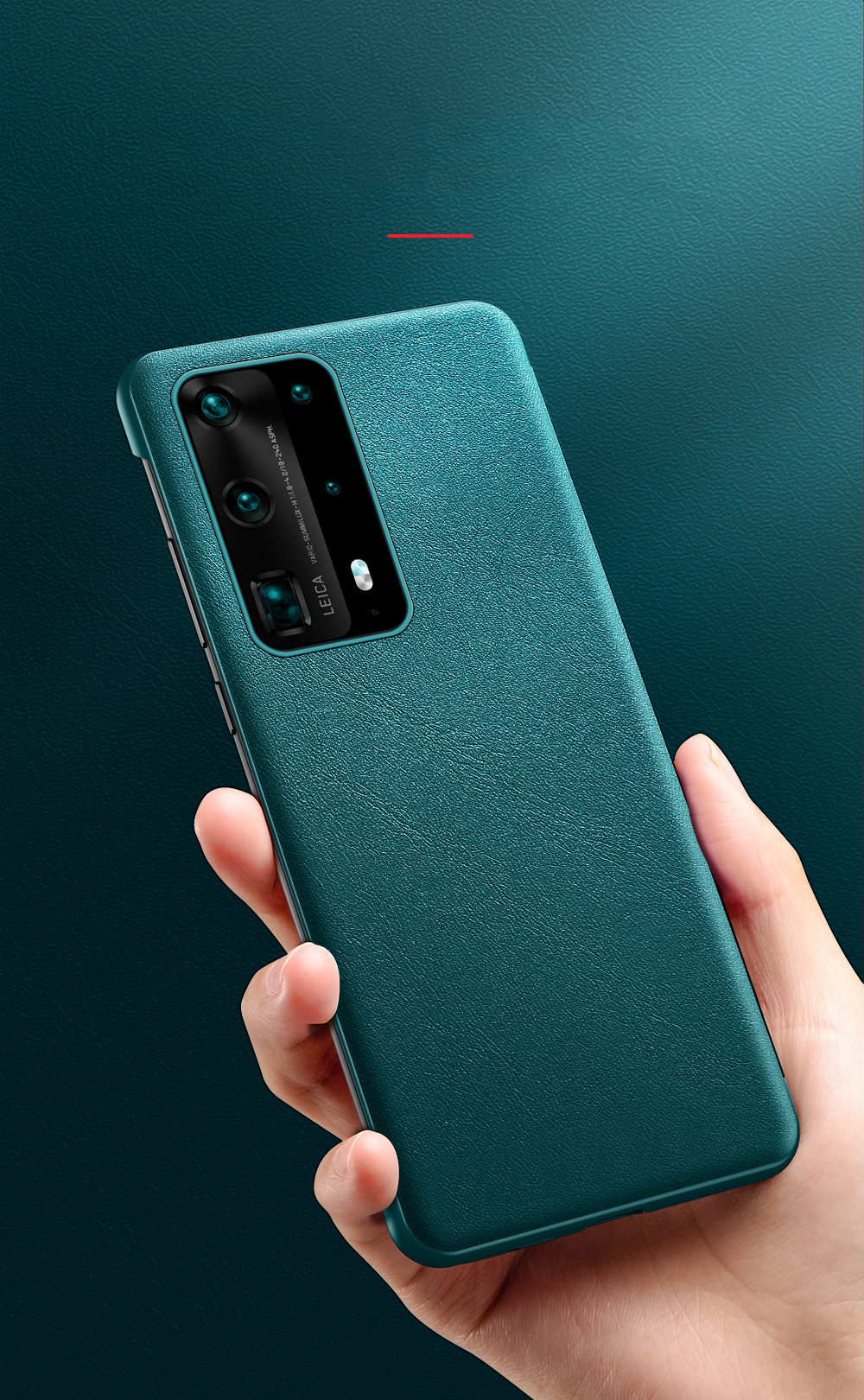 Case Huawei P40 Pro / Pre-order * หนังวัวแท้ + Phone พลาสติกปลอกคลุมด้วยดูหน้าต่าง ฟังก์ชั่นปลุกและนอนหลับอย่างชาญฉลาดประหยัดพลังงาน *