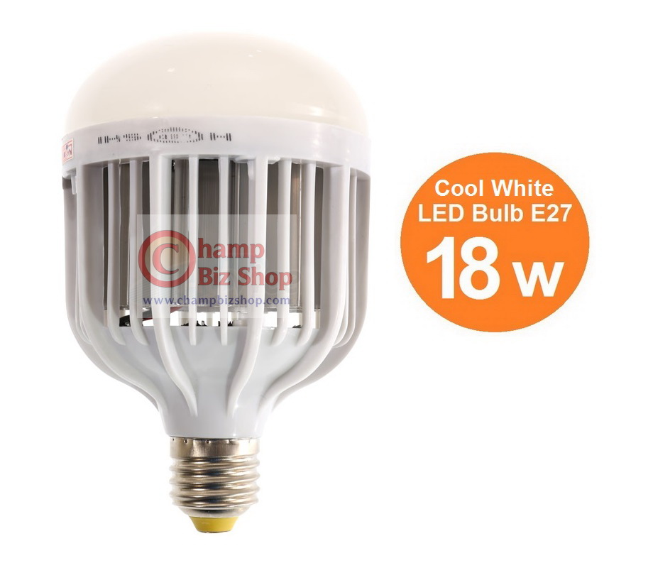 หลอดไฟ LED HOSHI E27 18W (CW) Day แสงสีขาว