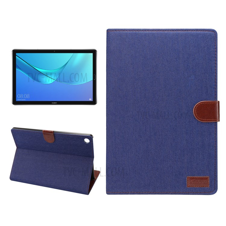 Case Huawei MediaPad M5 Pro / Pre-Order * เคสผิวผ้ายีนส์ที่ไม่เหมือนใครอัจฉริยะปลุก / ฟังก์ชั่นการนอนหลับ *