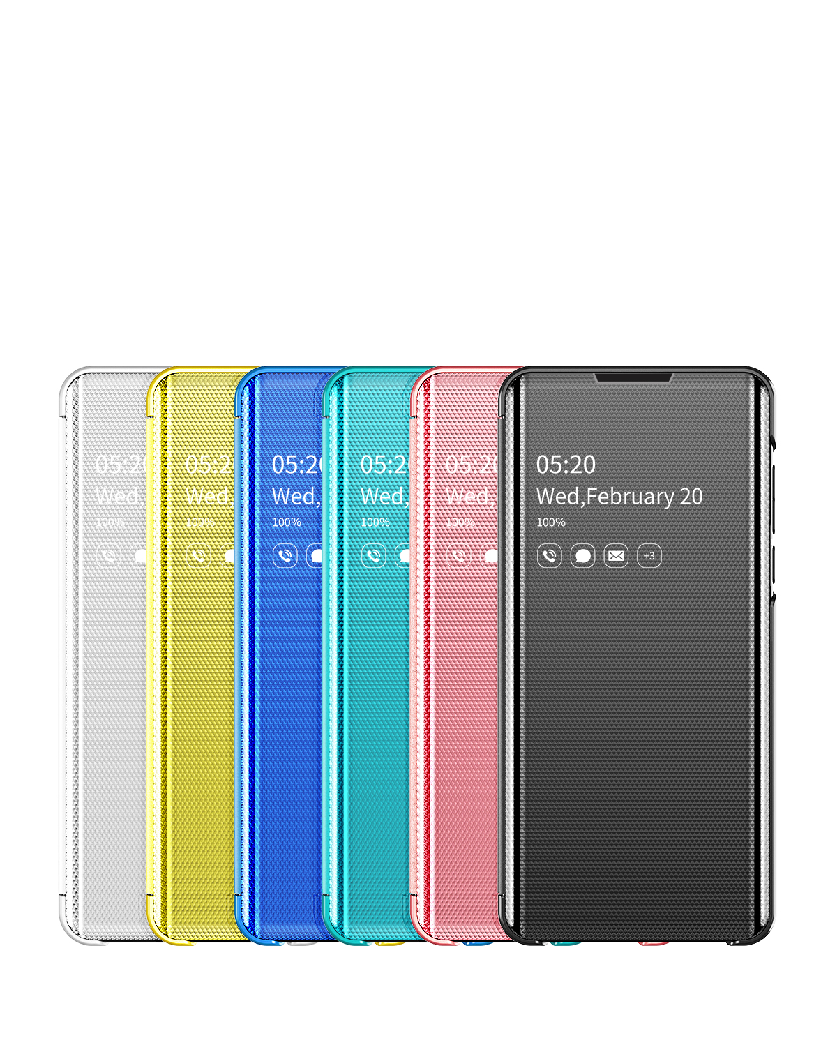Case Huawei Mate 30 / Pre-order * เคสกระจกผิวดูหนังหน้าต่าง ทำจากวัสดุหนัง PC + PU หน้าต่างโปร่งแสงเพื่อการดูข้อมูลที่ง่าย *