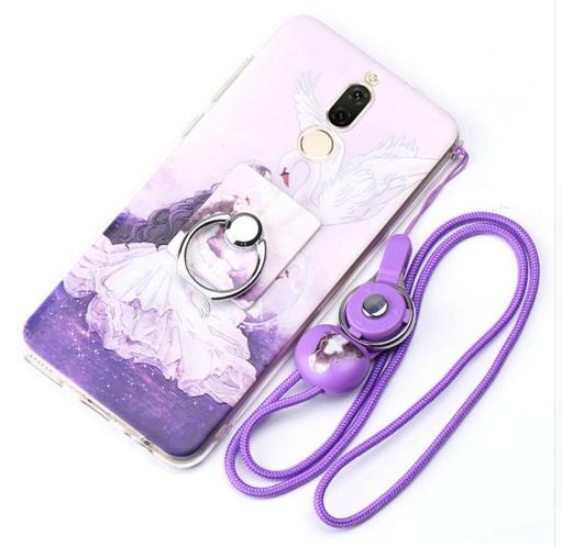 Case Huawei nova 2i / Pre-order * เคสแฟชั่นน่ารักการ์ตูนซอฟท์ซิลิโคน+แหวน+สายคล้องคอ *