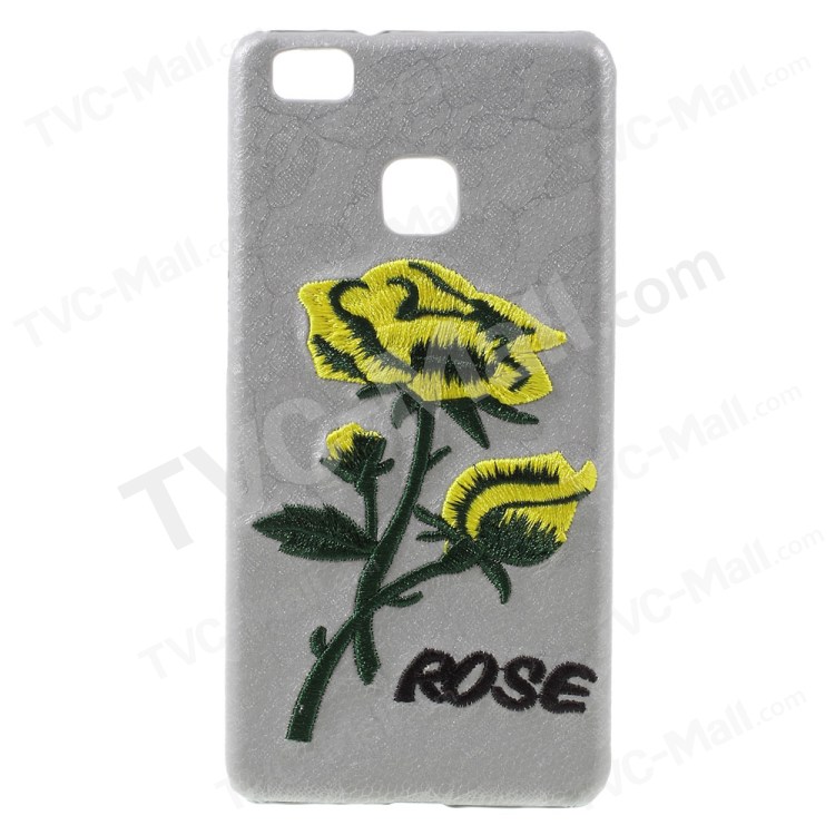 Case Huawei P9 Lite / Pre-order * เย็บปักถักร้อย 3D โรสหนังเคลือบปกแข็ง *