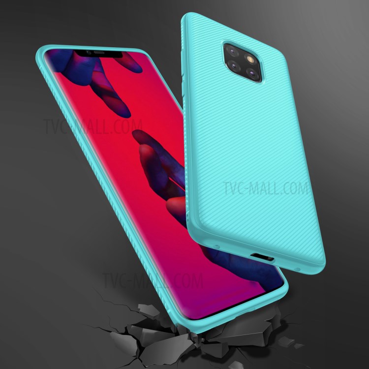 Case Huawei Mate 20 Pro / Pre-order * เคส TPU พื้นผิวทแยง, กันลื่น, ป้องกันลายนิ้วมือและป้องกันรอยขีดข่วน *