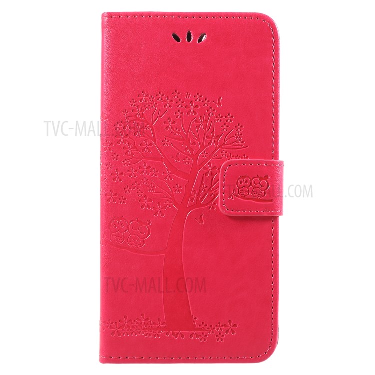 Case Huawei Y9 / Pre-order * ปั็มลายนกฮูกต้นไม้แบบหนังกระเป๋าสตาง + สายรัดข้อมือที่ง่ายต่อการพกพา *