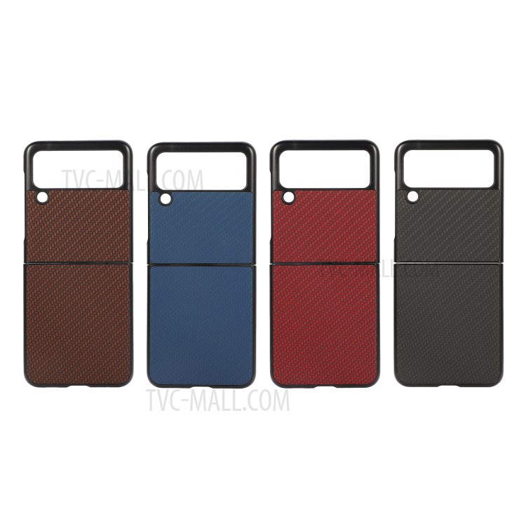 Case Samsung Galaxy Z Flip3 5G # Pre- Order * เคสหนังแบบไฮบริด ทำจาก PC คุณภาพสูงและวัสดุหนัง PU ปลอดสารพิษและทนทาน เนื้อคาร์บอนไฟเบอร์เพิ่มความชิค *
