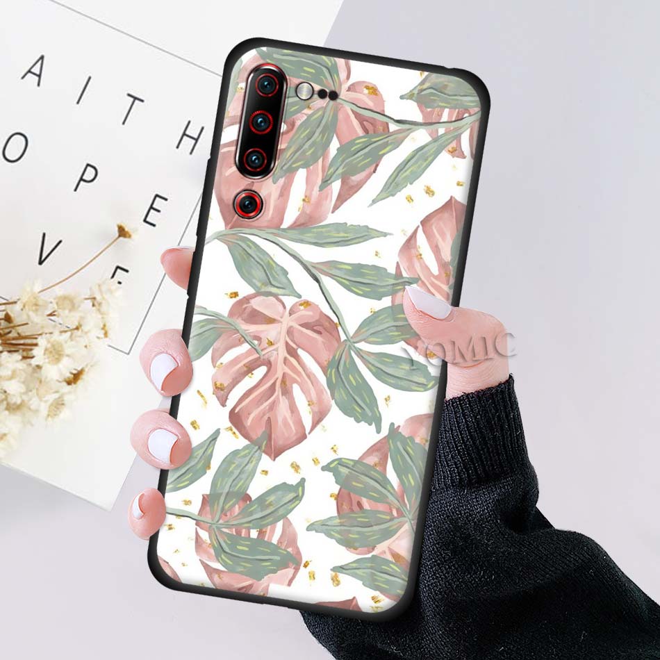 Case Lenovo Z6 Pro / Pre-Order * ใบไม้สีเขียวเขตร้อน เคสซิลิโคนพิมพ์ลาย วัสดุ: ที่มีคุณภาพสูงสีดำซิลิโคนอ่อนนุ่ม *