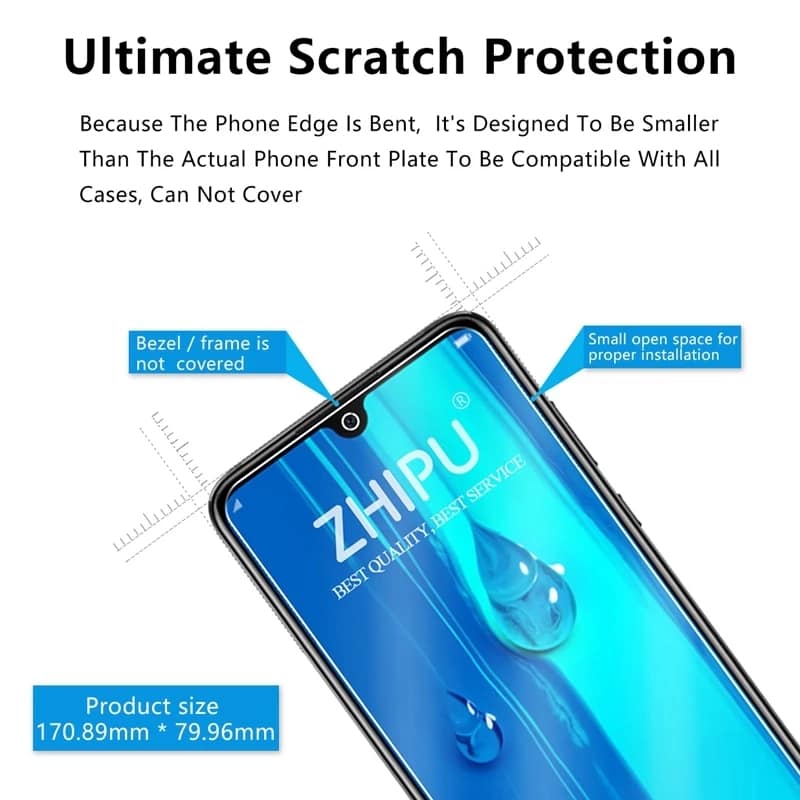 กระจกนิรภัย Huawe Y Max / Pre-Order * 2.5D 9 H พรีเมี่ยมป้องกันหน้าจอแก้ว *