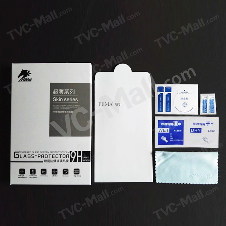 กระจกนิรภัย Huawei P9 / Pre-order * FEMA 3D โค้งขนาดเต็มหน้าจอ ขั้นตอนการพิมพ์ผ้าไหม *